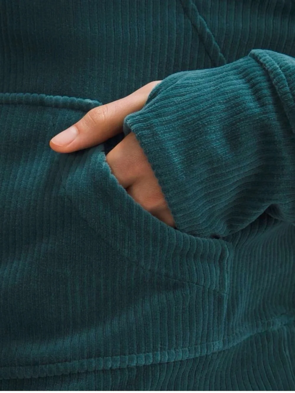 Lululemon Scuba Oversized Hoodie *Velvet Cord Storm Teal